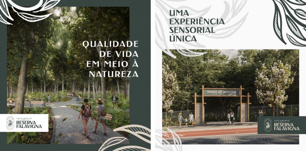 O Parque Municipal é o diferencial do empreendimento Loteamento Reserva Falavigna, da Siviero